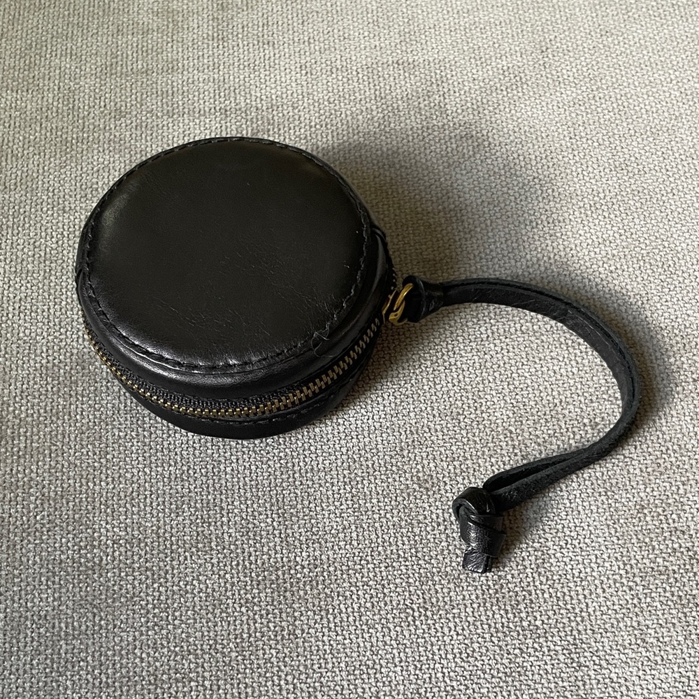 Real leather zip pouch Madewell